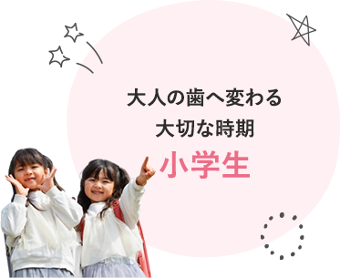 大人の歯へ変わる大切な時期小学生
